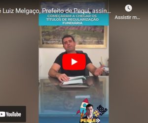 André Luiz Melgaço, Prefeito de Pequi, assina o primeiro lote de Títulos Definitivos