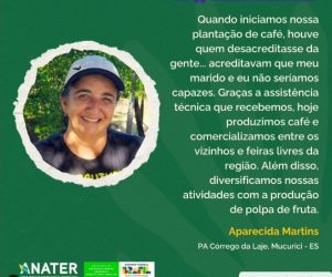 Beneficiária de ATER pela Legaliza Brasil no Espirito Santo é exemplo de mulher na agricultura familiar